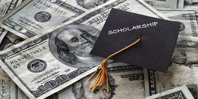 graduation cap that says scholarship