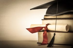 graduation hat and diploma