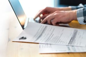 person with application form