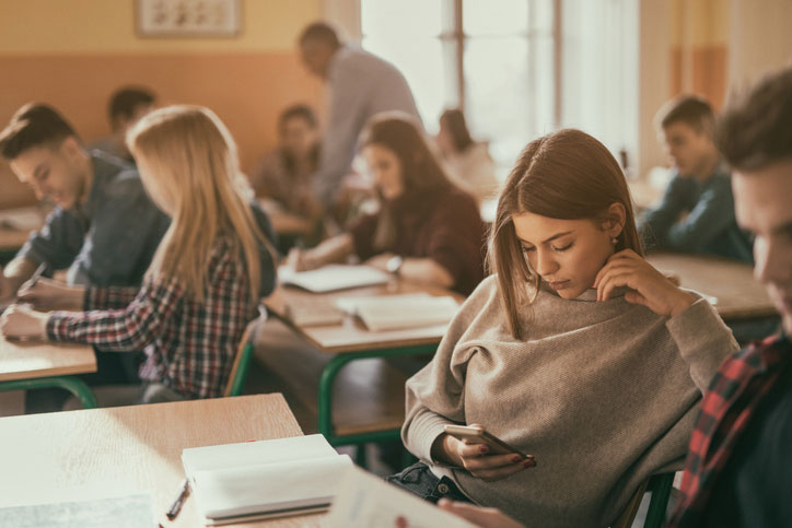 texting in class